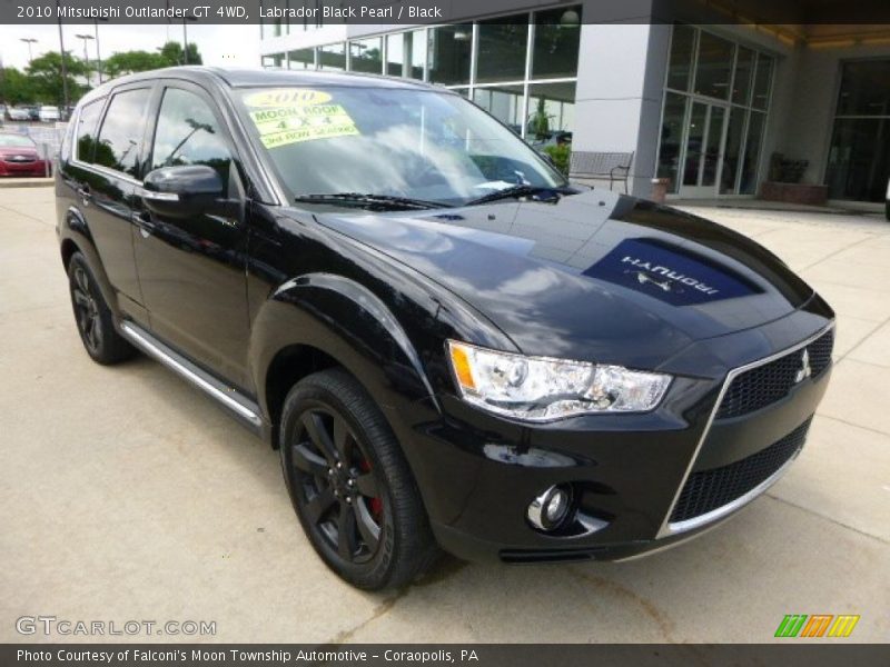 Labrador Black Pearl / Black 2010 Mitsubishi Outlander GT 4WD