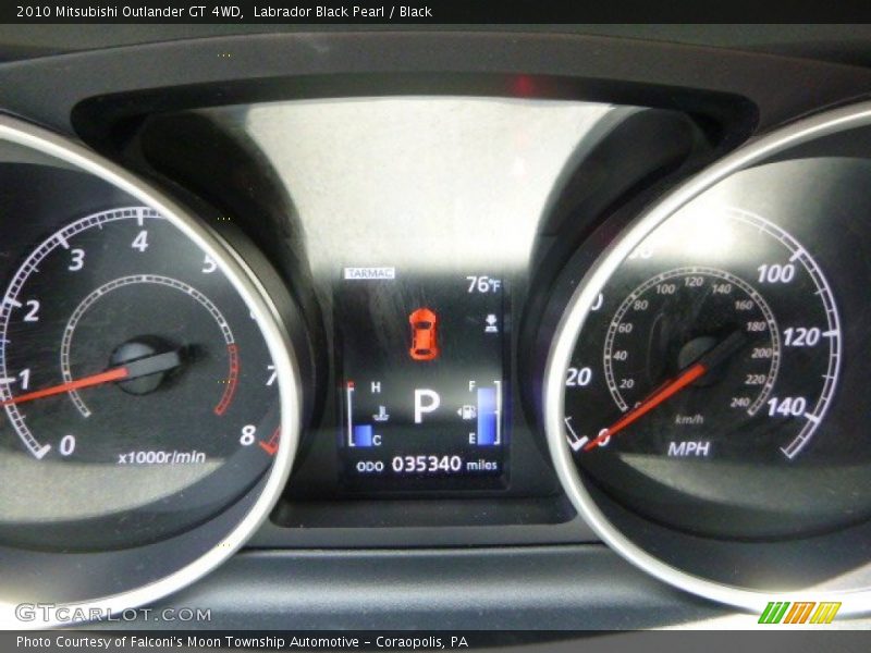 Labrador Black Pearl / Black 2010 Mitsubishi Outlander GT 4WD