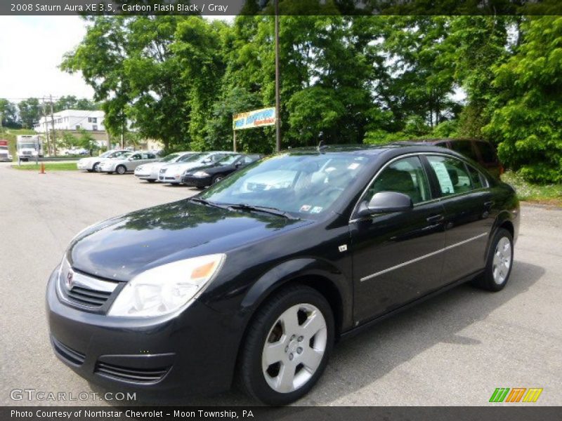 Carbon Flash Black / Gray 2008 Saturn Aura XE 3.5