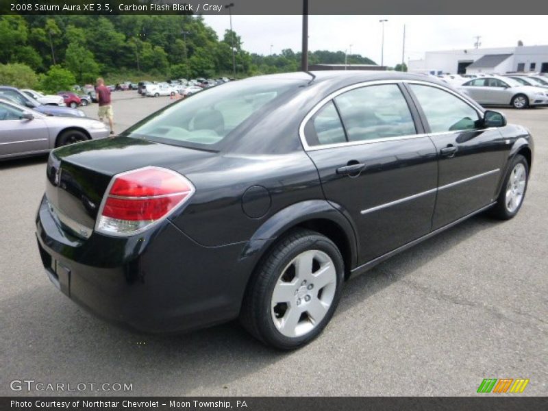 Carbon Flash Black / Gray 2008 Saturn Aura XE 3.5