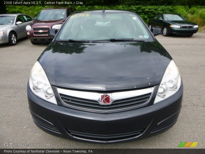 Carbon Flash Black / Gray 2008 Saturn Aura XE 3.5
