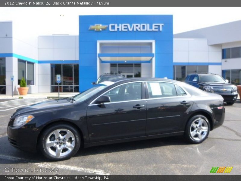 Black Granite Metallic / Titanium 2012 Chevrolet Malibu LS