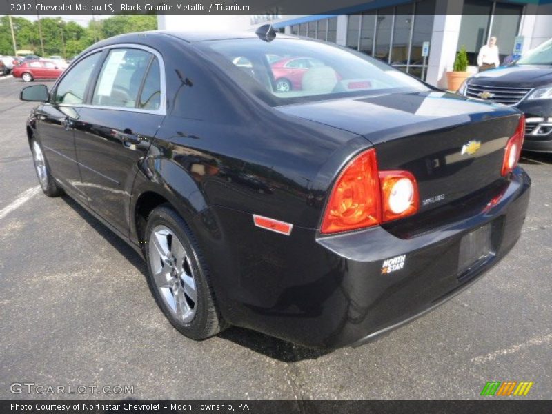 Black Granite Metallic / Titanium 2012 Chevrolet Malibu LS