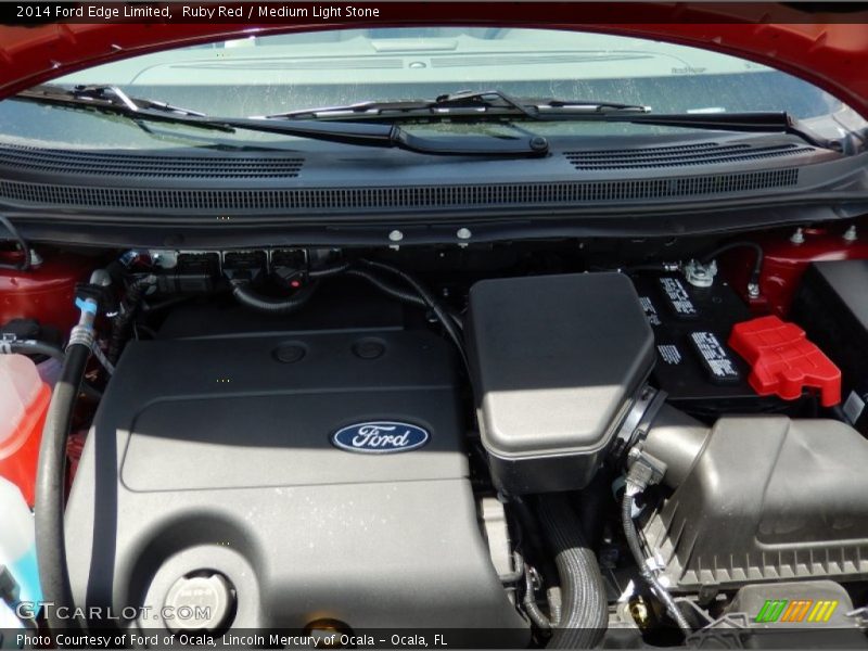 Ruby Red / Medium Light Stone 2014 Ford Edge Limited