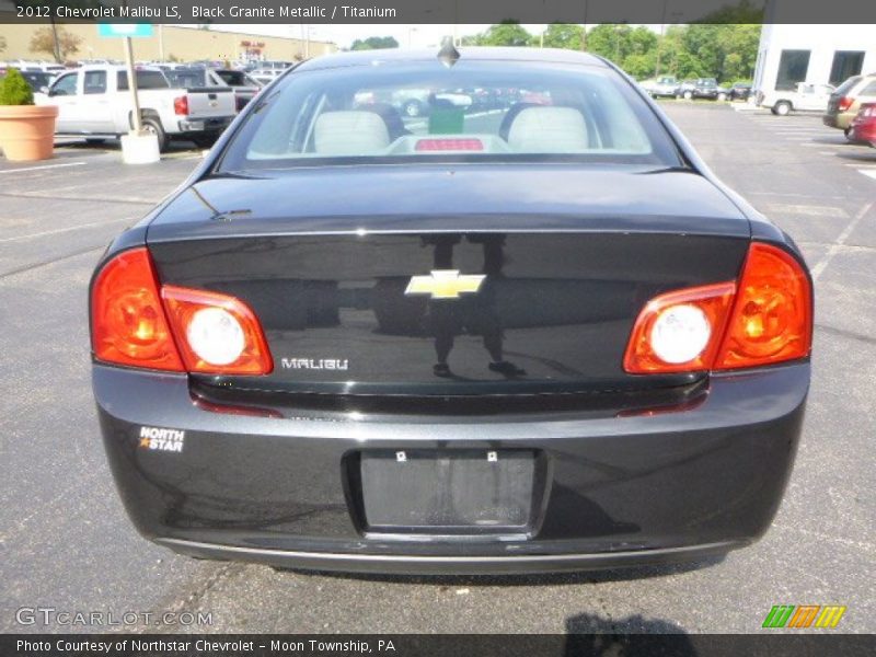Black Granite Metallic / Titanium 2012 Chevrolet Malibu LS