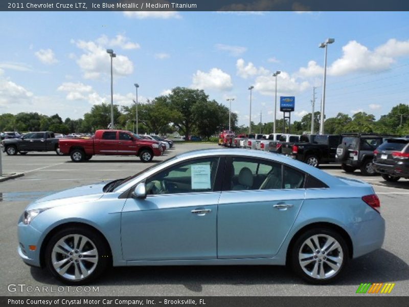 Ice Blue Metallic / Medium Titanium 2011 Chevrolet Cruze LTZ