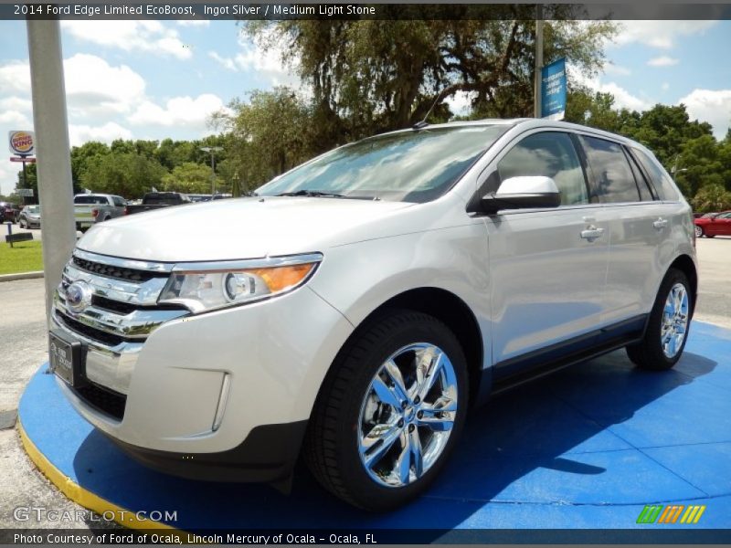Ingot Silver / Medium Light Stone 2014 Ford Edge Limited EcoBoost