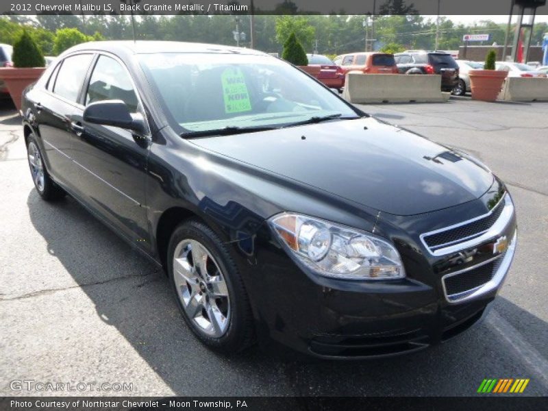 Black Granite Metallic / Titanium 2012 Chevrolet Malibu LS
