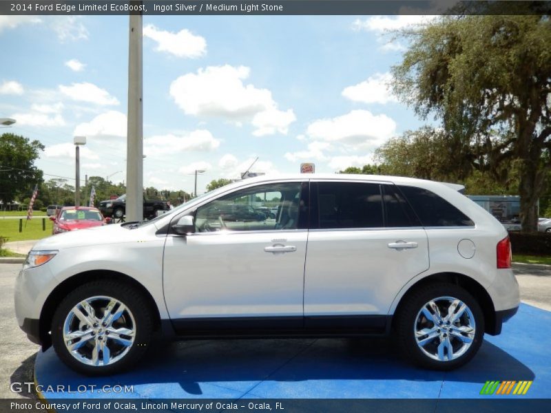 Ingot Silver / Medium Light Stone 2014 Ford Edge Limited EcoBoost