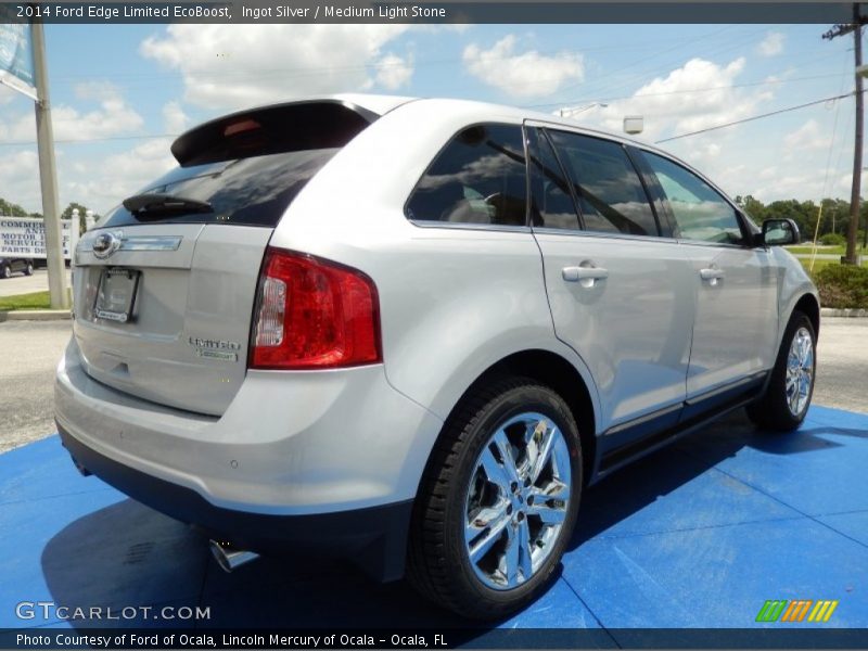 Ingot Silver / Medium Light Stone 2014 Ford Edge Limited EcoBoost