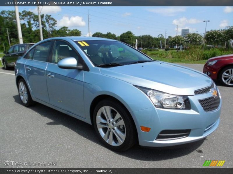 Ice Blue Metallic / Medium Titanium 2011 Chevrolet Cruze LTZ