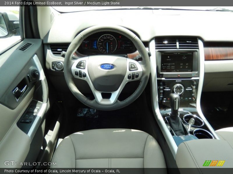 Ingot Silver / Medium Light Stone 2014 Ford Edge Limited EcoBoost