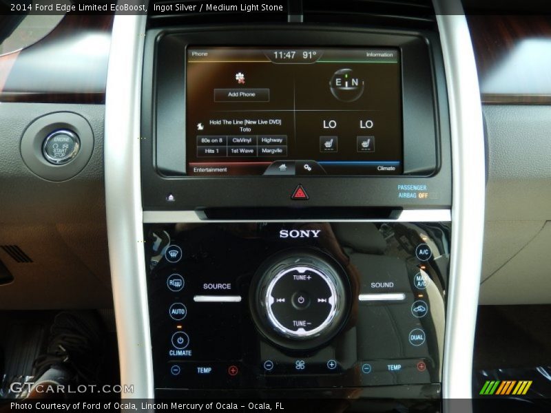 Ingot Silver / Medium Light Stone 2014 Ford Edge Limited EcoBoost