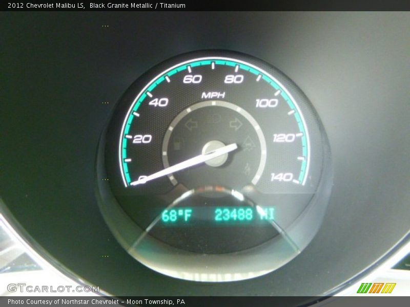 Black Granite Metallic / Titanium 2012 Chevrolet Malibu LS