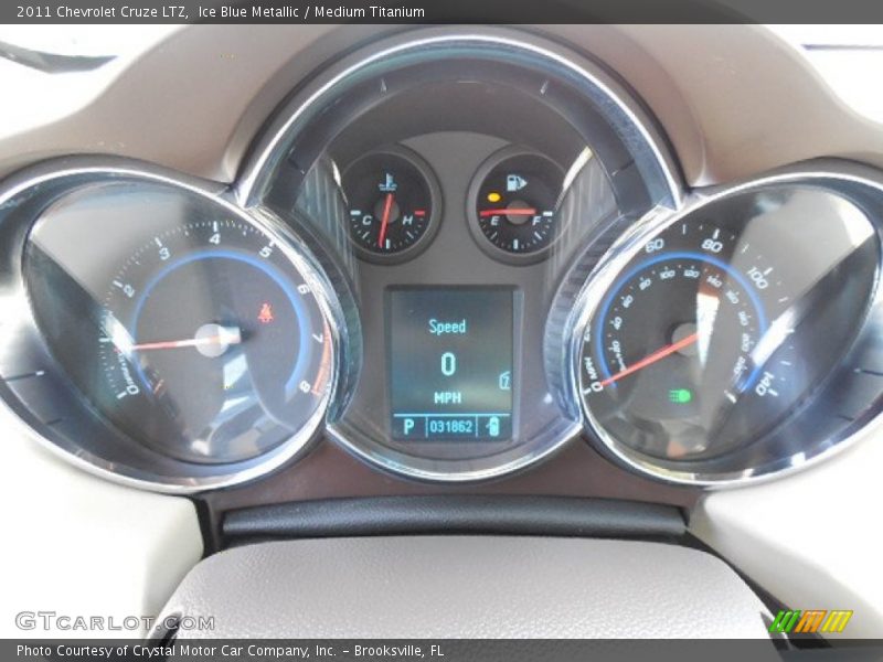Ice Blue Metallic / Medium Titanium 2011 Chevrolet Cruze LTZ