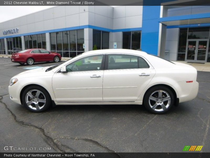 White Diamond Tricoat / Ebony 2012 Chevrolet Malibu LT