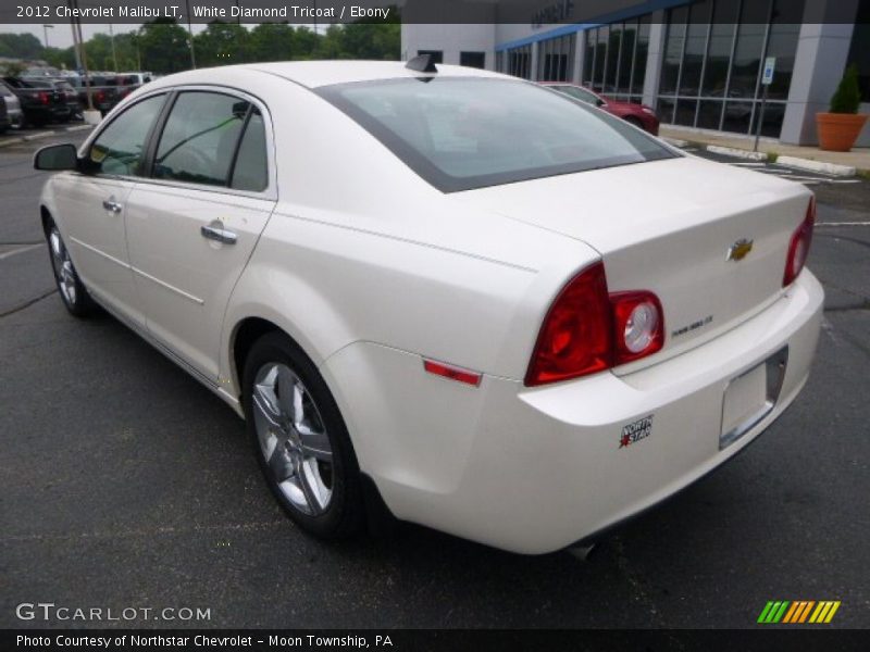 White Diamond Tricoat / Ebony 2012 Chevrolet Malibu LT