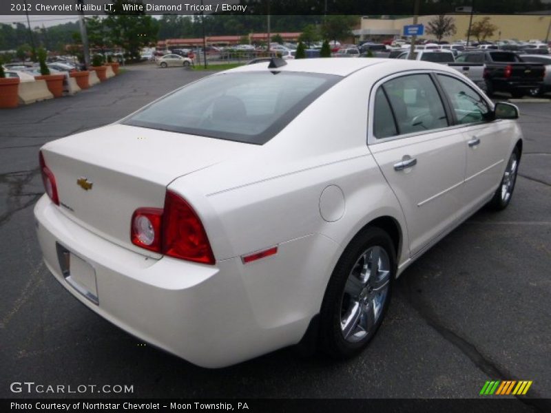 White Diamond Tricoat / Ebony 2012 Chevrolet Malibu LT