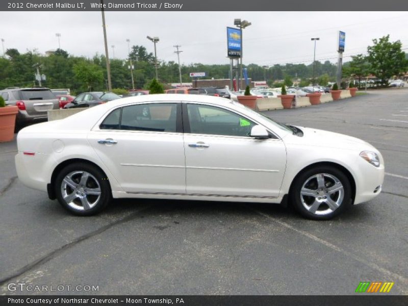 White Diamond Tricoat / Ebony 2012 Chevrolet Malibu LT