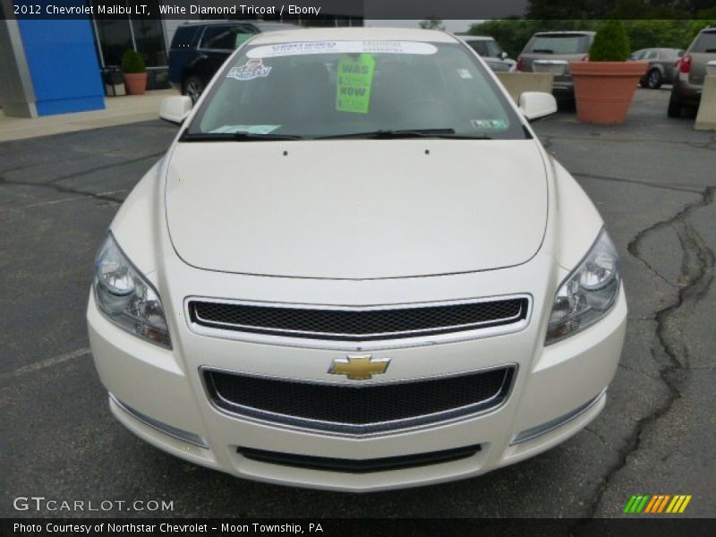 White Diamond Tricoat / Ebony 2012 Chevrolet Malibu LT
