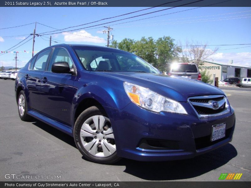 Azurite Blue Pearl / Off-Black 2011 Subaru Legacy 2.5i