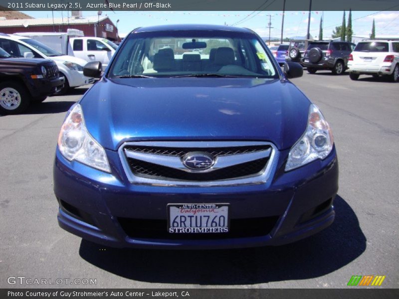 Azurite Blue Pearl / Off-Black 2011 Subaru Legacy 2.5i