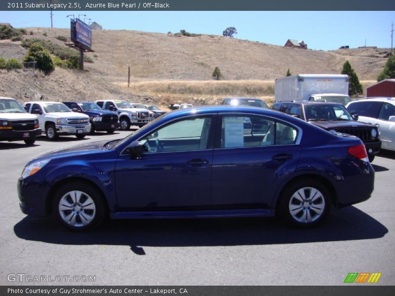 Azurite Blue Pearl / Off-Black 2011 Subaru Legacy 2.5i