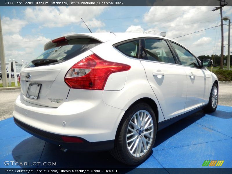 White Platinum / Charcoal Black 2014 Ford Focus Titanium Hatchback