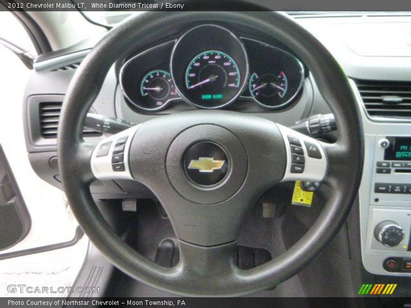 White Diamond Tricoat / Ebony 2012 Chevrolet Malibu LT