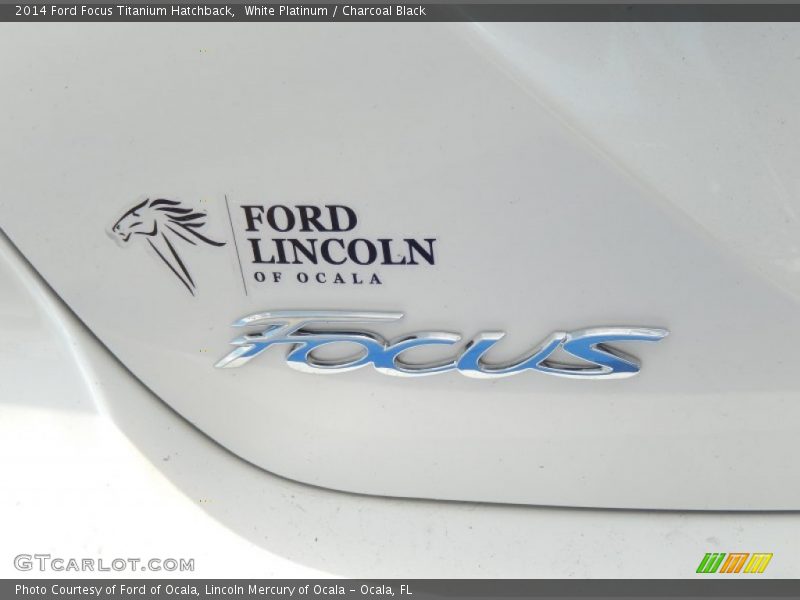 White Platinum / Charcoal Black 2014 Ford Focus Titanium Hatchback
