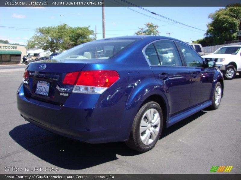 Azurite Blue Pearl / Off-Black 2011 Subaru Legacy 2.5i
