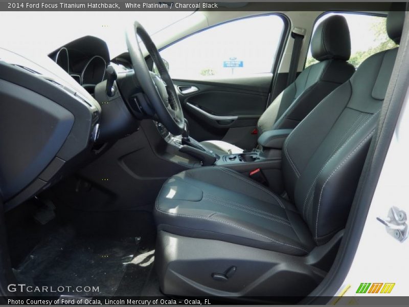 White Platinum / Charcoal Black 2014 Ford Focus Titanium Hatchback