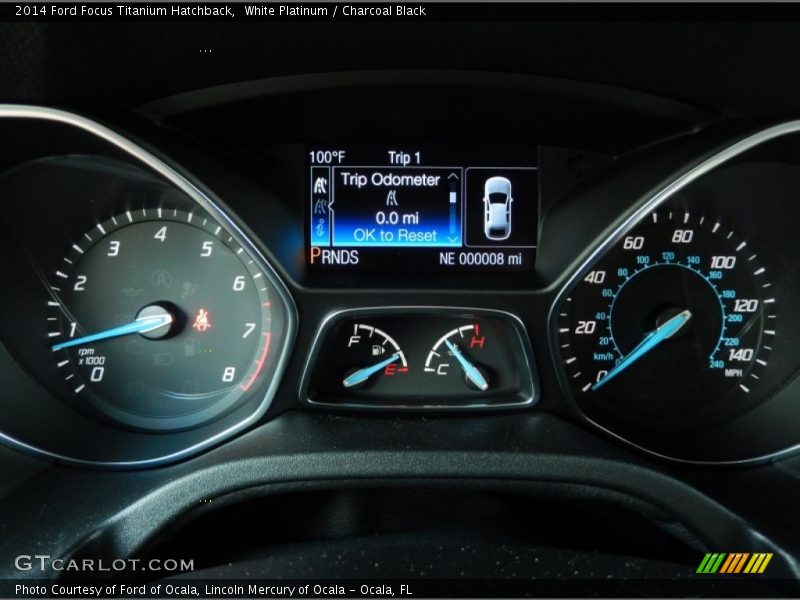White Platinum / Charcoal Black 2014 Ford Focus Titanium Hatchback