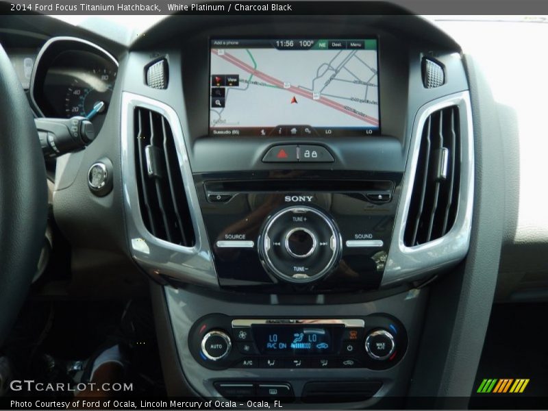 White Platinum / Charcoal Black 2014 Ford Focus Titanium Hatchback