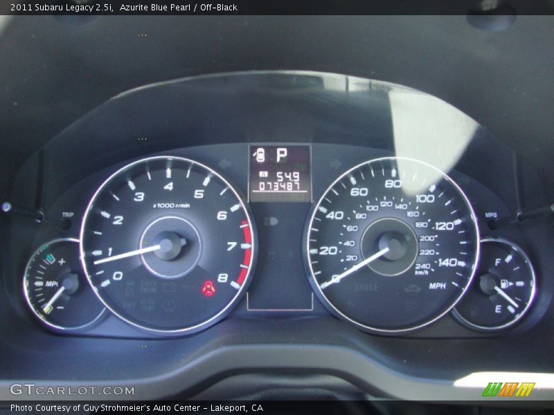 Azurite Blue Pearl / Off-Black 2011 Subaru Legacy 2.5i