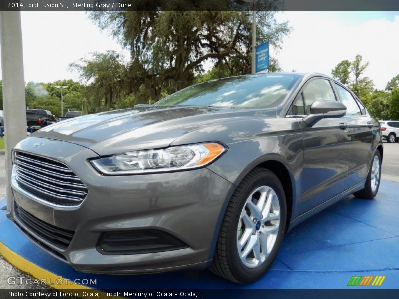Sterling Gray / Dune 2014 Ford Fusion SE