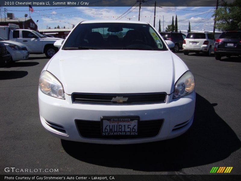 Summit White / Gray 2010 Chevrolet Impala LS