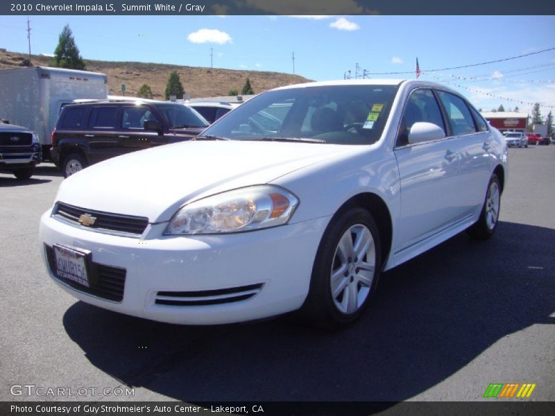Summit White / Gray 2010 Chevrolet Impala LS