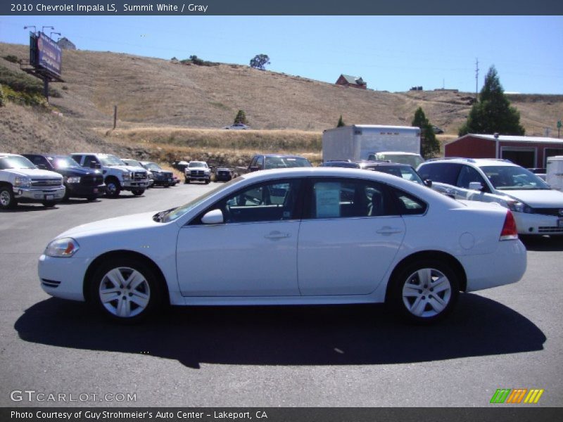 Summit White / Gray 2010 Chevrolet Impala LS