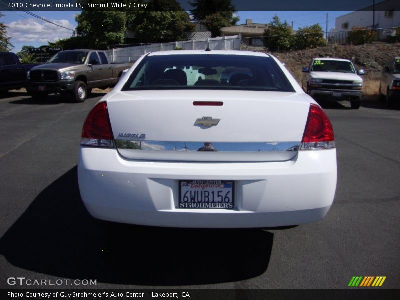 Summit White / Gray 2010 Chevrolet Impala LS