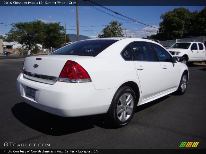 Summit White / Gray 2010 Chevrolet Impala LS