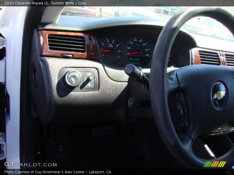 Summit White / Gray 2010 Chevrolet Impala LS