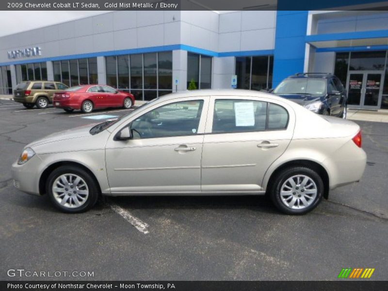Gold Mist Metallic / Ebony 2009 Chevrolet Cobalt LT Sedan