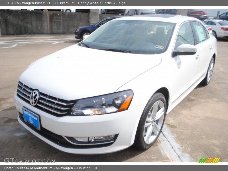 Candy White / Cornsilk Beige 2014 Volkswagen Passat TDI SEL Premium