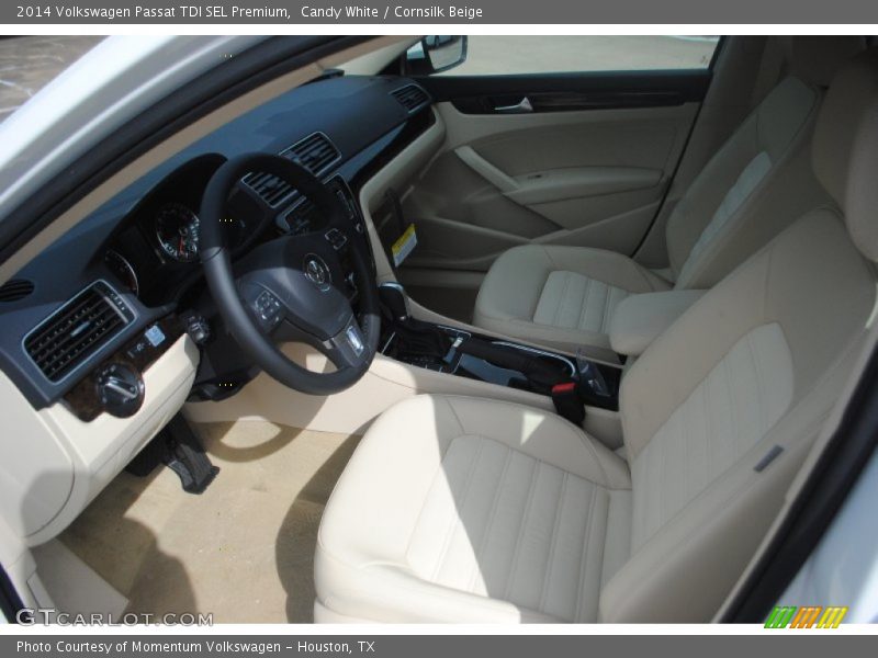 Candy White / Cornsilk Beige 2014 Volkswagen Passat TDI SEL Premium