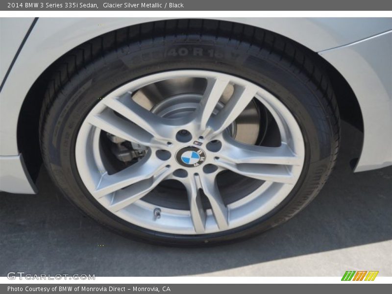 Glacier Silver Metallic / Black 2014 BMW 3 Series 335i Sedan