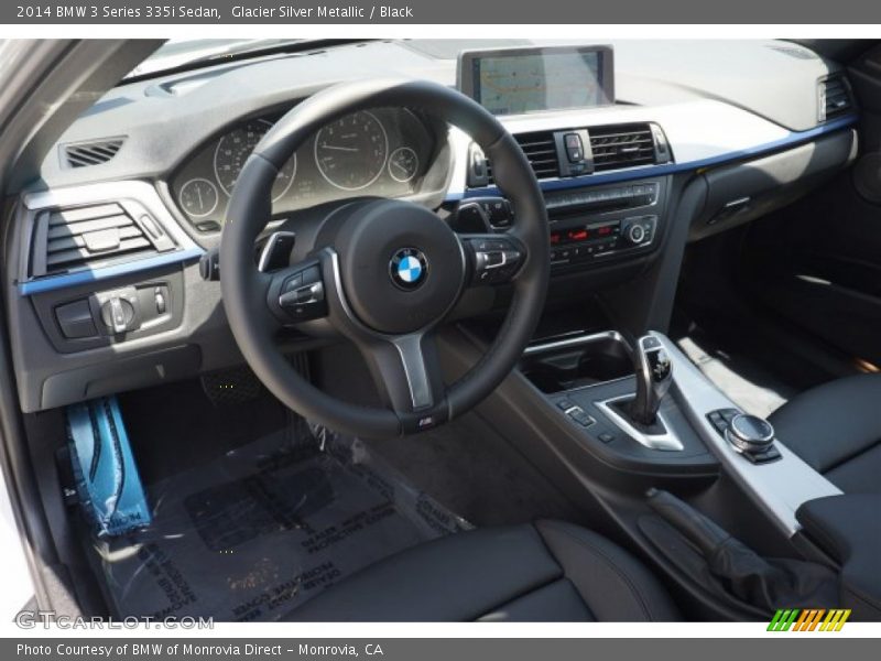 Glacier Silver Metallic / Black 2014 BMW 3 Series 335i Sedan