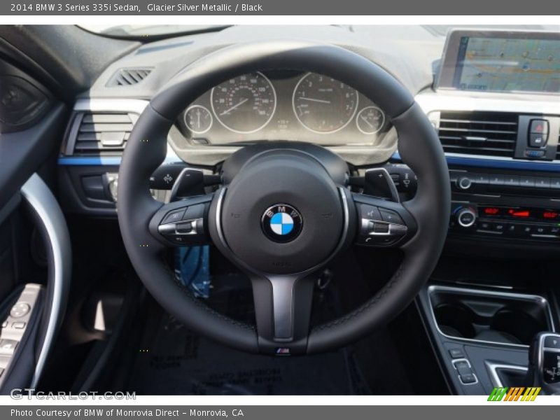 Glacier Silver Metallic / Black 2014 BMW 3 Series 335i Sedan
