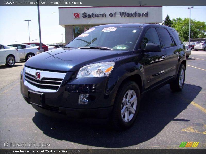 Midnight Blue / Black 2009 Saturn Outlook XE AWD