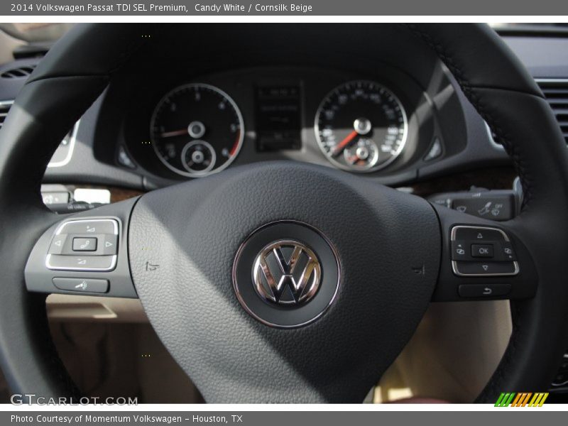 Candy White / Cornsilk Beige 2014 Volkswagen Passat TDI SEL Premium